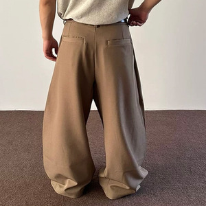 High Quality French Terry Cotton Oversized Baggy Sweatpants Custom Straight Curved Striped <b>Trousers</b> with <b>Drawstring</b> Rope - Product Image 6