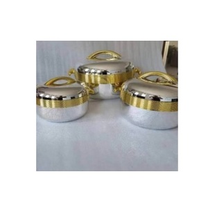 Juego de Tres Ollas Térmicas de Acero Inoxidable, Diseño de Lujo, Aptas para Horno y Lavavajillas, Calentador de Alimentos - Product Image 1