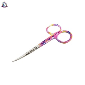Ryzer Studio Easy Trim Curved Stainless Steel Cuticle Scissors with Rubber Handle Sharp Blade Tip Right-Handed for Nail <b>Care</b> - Product Image 5