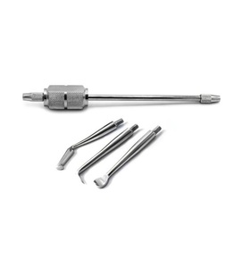 Extracteur de couronnes dentaires manuel en acier inoxydable, instrument de retrait de bridges avec 3 embouts interchangeables, outils chirurgicaux dentaires - Product Image 1