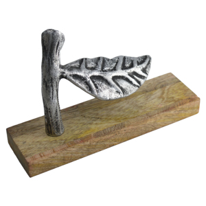 Escultura Dorada Brillante con Base de Madera, Adornos Navideños de Metal Sólido para Mesa, Precio al por Mayor - Product Image 5