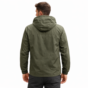 Chaqueta acolchada ligera e impermeable 100% poliéster con capucha, para entrenamiento de fútbol, con diseño de patchwork, para hombre, B2B USA - Product Image 2
