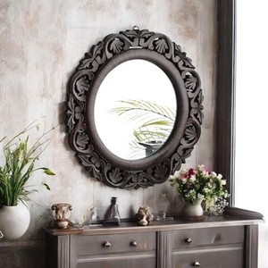 Handcrafted Mixed Wood Ceramic Tile Mosaic <b>Mirror</b> | Wholesale Artisanal <b>Wall</b> <b>Mirror</b> India - Product Image 2
