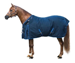 Housse de couverture d'hiver pour cheval, élégante et colorée, personnalisable, imperméable, en polyester ripstop, avec doublure polaire, pour selle western arrière - Product Image 2