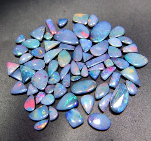 177.00 Carat Australian Opal Doublet Cabochon Natural Multi <b>Fire</b> Opal Loose Gemstones Jewelry Making - Product Image 1