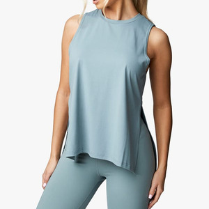 Ensemble de vêtements de sport haut de gamme pour femmes, tenue deux pièces confortable et élégante, débardeur sans manches coupe ample et taille haute, pour la gym, le yoga et la course à pied - Product Image 5