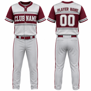 Uniforme de Béisbol Personalizado con Impresión por Transferencia de Calor, Jersey de Manga Corta para Hombre, Nombre del Club, Número del Jugador, Absorbe la Humedad, Deportivo - Product Image 1