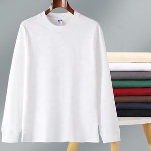 Camiseta de Manga Larga Unisex de 260 g/m², 100 % Algodón, con Puños Acanalados, Cuello Redondo, para Hombre, Venta al por Mayor OEM, Color Sólido, Informal, para Mujer - Product Image 3