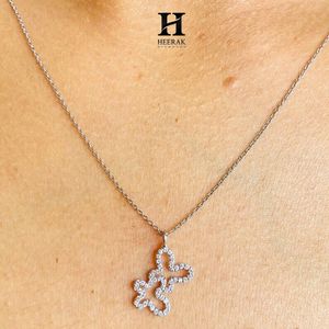 Fabricante de Joyería Fina Personalizada - Colgante de Diamantes con Motivo de Mariposa en Oro de 14k para Venta al Por Mayor, Certificado IGI/GIA - Product Image 1