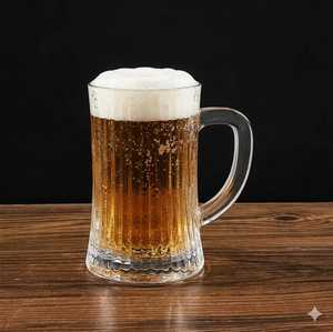 Vaso de Cerveza de Vidrio Transparente Ajustable de Lujo y Ecológico de 700ml y 480ml con Asa de Diseño Musculoso, Venta al por Mayor - Product Image 6