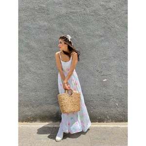 Vestido Informal de Uso Diario con Estampado Floral Tejido Blanco, Corte en A, Transpirable, Cintura Natural, Talla XS - Product Image 5