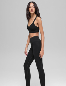 Leggings de fitness pour femmes avec logo personnalisé, taille basse, sans couture, pantalon d'entraînement de gym - Product Image 3