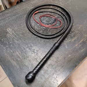 Fouet de bétail en cuir noir robuste sur mesure de 06 à 16 pieds à 16 tresses avec support de ventre, fouet pour cheval, emballage personnalisé, marque personnalisée - Product Image 4