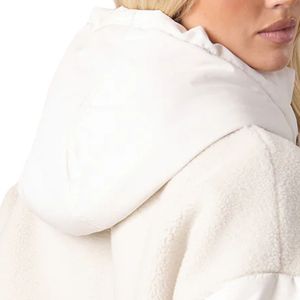 Veste Sherpa neutre pour femme, entièrement zippée, à capuche, en polaire douce et moelleuse, manteau d'hiver confortable, décontracté et tendance, pour superposer - Product Image 6