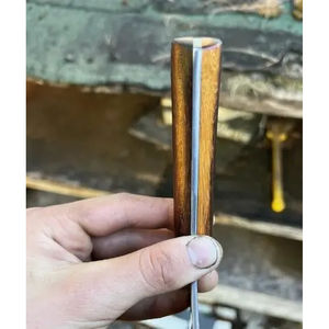 Cuchillo de Cocina Burraq DIY OEM Personalizado Hecho a Mano de Acero al Carbono, Cuchillo Multifuncional con Patrón de Gota de Lluvia, Funda de Cuero, para Uso en la Cocina - Product Image 2