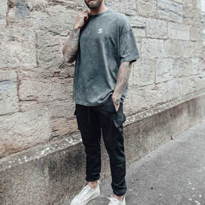 Camisetas Casuales con Lavado Ácido de Fabricación Personalizada, Camisetas Ligeras de Alta Calidad de Algodón y Poliéster con Lavado Ácido - Product Image 3