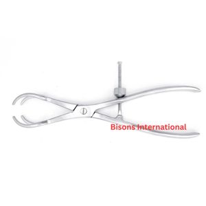 Pince chirurgicale manuelle orthopédique BISONS pour la réduction de la rotule, en acier inoxydable, pour la préhension osseuse - Product Image 2