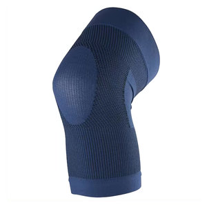 Genouillère en néoprène respirante, épaisse et flexible, à fermeture par tirette, protection pour haltérophilie, universelle pour femme, toutes saisons, gris rose - Product Image 2