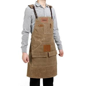 Delantal de Trabajo de Lona y Cuero Resistente, con Cierre de Cremallera, Impermeable, Antichoque, 4-6 Compartimentos, para Chef, Barbero, Carpintero, LCA-0062 - Product Image 5