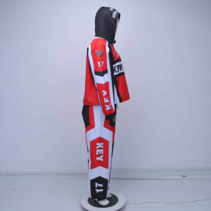 ชุดวอร์มกันลมสำหรับผู้ชาย ชุดเซ็ตเสื้อแจ็คเก็ตมีฮู้ดพิมพ์ลาย กางเกงขายาว ชุดกีฬา โลโก้สั่งทำได้ ชุดลำลองสำหรับกิจกรรมกลางแจ้ง - Product Image 6