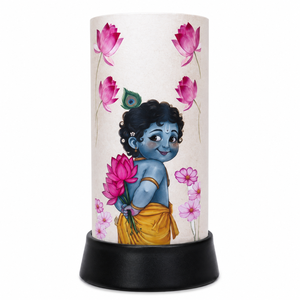 Krishna LED <b>Night</b> Lamp Acrylic Spiritual Table <b>Light</b> USB Powered Touch Decorative Bedside Diwali Gift for Home Office Temple - Product Image 1