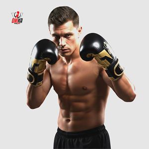 Custom OEM Professional Training Lightweight Full Finger Boxing Gloves Premium Leather for Adjustable Wrist Strap Breathable - Product Image 2