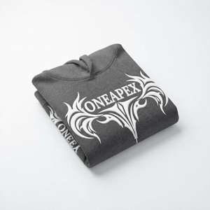 Sweat-shirt à capuche gris foncé brodé pour homme, en molleton de coton premium, style streetwear, avec logo personnalisé, vente en gros, tendance - Product Image 3