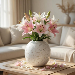 Vase sphérique en métal rond de qualité supérieure, porte-fleurs contemporain, vase décoratif pour la maison, l'hôtel, le restaurant et la décoration de table - Product Image 2