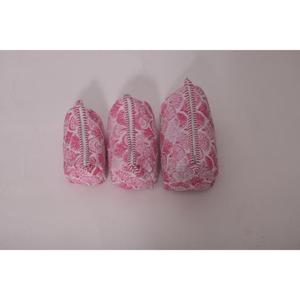 Pochette à maquillage en coton fleuri, trousse de toilette bohème, organiseur de toilette à fermeture éclair, sac de voyage Cottagecore - Product Image 4