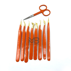 Pinzas para Extensión de Pestañas |   Aplicador de Pestañas de Precisión de Acero Inoxidable de Alta Calidad para Extensiones de Pestañas Profesionales - Product Image 4