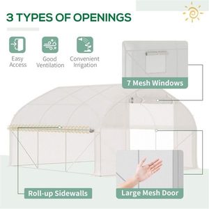 Mini Serra Moderna per Casa e Giardino, Facile da Montare con Struttura in Acciaio Zincato, PVC, PE e Polietilene per la Coltivazione Invernale - Product Image 6