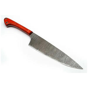 Cuchillo de Cocina de Acero Damasco de Alta Calidad, Hoja de Espiga Completa, Mango de Madera Duradero, Forjado a Mano, Ecológico para Preparación de Alimentos - Product Image 6