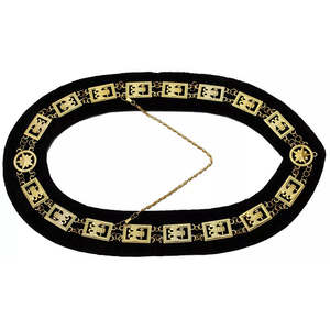 เครื่องประดับพิธีกรรมเมสัน ระดับ 32 องศา ปีกพับลง แบบพิธีกรรมสก็อตแลนด์  สร้อยคอชุบทอง  เครื่องประดับพิธีกรรมเมสัน - Product Image 3