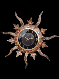 Traditional Indian Wooden Art Deco Wall <b>Clock</b> Quartz <b>Battery</b> Operated Needle Display Handcrafted Pattern Home Decor - Product Image 3