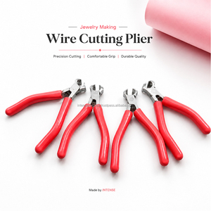 Alicates de corte de doble punta para joyería, con mango de PVC y resorte, herramienta para cortar alambre - Product Image 1