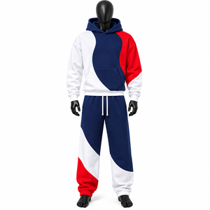 Conjunto Deportivo Personalizado con Logotipo, Sudadera con Capucha, Manga Larga, Color Sólido, Ropa Deportiva Urbana para Adultos, Otoño, 100% Algodón, con Bolsillo Lateral - Product Image 2