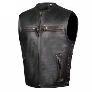 Nouveau Gilet de Motard en Cuir de Qualité Supérieure pour Hommes, Prix de Gros, Gilet de Moto en Cuir pour Hommes avec OEM - Product Image 2