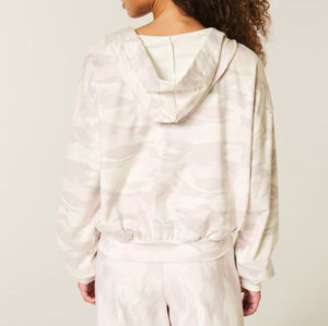 Sudadera con Capucha y Cremallera para Mujer, Manga Larga, Oversize, Estampada, Transpirable, de Poliéster Tejido, Ropa Casual de Primavera - Product Image 2