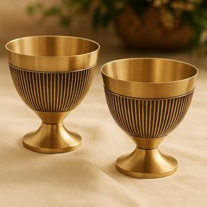 Bol de service décoratif en laiton de luxe, articles métalliques élégants pour des expériences culinaires raffinées et la décoration intérieure - Product Image 1
