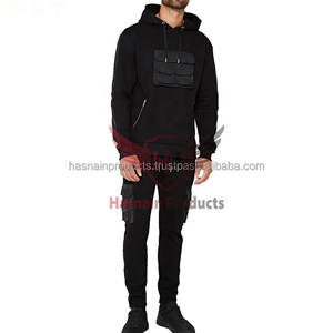 Ensemble de survêtement 2 pièces unisexe avec logo personnalisé en gros: ensembles courts à capuche et jogger pour hommes-Short de qualité supérieure - Product Image 1