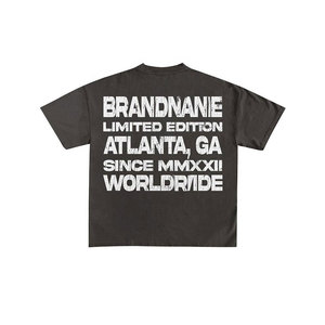 เสื้อยืดแขนสั้นผู้ชาย BRANDNAME คอกลม ลายเรียบ ผ้าคอตตอนเจอร์ซีย์ ทรงปกติ สไตล์สตรีท ดีไซน์ Wild Free เป็นมิตรกับสิ่งแวดล้อม - Product Image 4