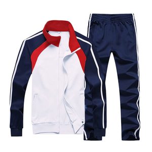 Conjunto Deportivo FuturesKing Intl para Hombre, Chaqueta con Cierre y Pantalones con Bloques de Color, Corte Regular, Transpirable, Secado Rápido, 100% Algodón - Product Image 1