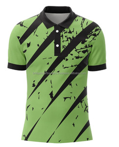 Maillot de cricket personnalisé avec logo, col montant, manches courtes, respirant, anti-humidité, grandes tailles, tenue d'équipe - Product Image 1