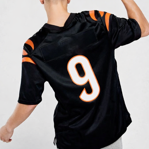 Camiseta de fútbol americano de malla de lujo 2026 con diseño personalizado, cuello en V, para verano, 240GSM, OEM, para hombre - Product Image 4