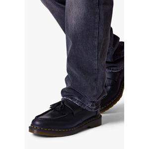 Jean taille haute coupe skinny droite respirant avec ourlet fendu en denim délavé clair pour femme, décontracté, longueur intégrale, en coton délavé à la pierre - Product Image 5