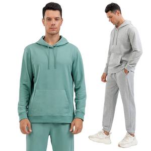 Custom Logo Slim Fit Casual Solid Winter <b>Tech</b> Fleece Tracksuit with Side Pockets Windproof Breathable 100% Cotton - Product Image 2