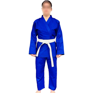 Traje de Judo para Adultos de Color Azul Sólido, Transpirable, 100% Algodón, Ropa de Artes Marciales con Corte Automatizado, Gi Ligero de Algodón - Product Image 1