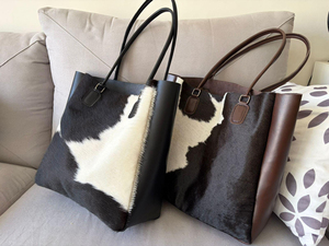 Leather Hair-On <b>Tote</b> <b>Bag</b> Genuine Leather Women's Shoulder <b>Bag</b> Bohemian Style <b>Waterproof</b> Embroidery <b>Zipper</b> Fashion Casual Travel - Product Image 6