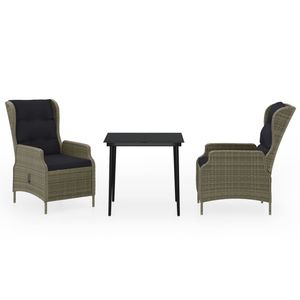 Conjunto de Comedor para Jardín en Color Marrón y Negro - Product Image 2