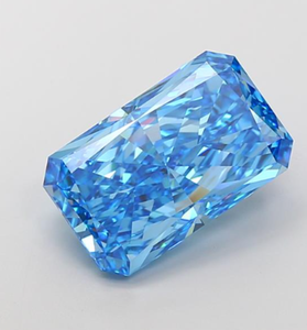 Diamante Cultivado en Laboratorio con Certificación IGI, Corte Radiante de 10.06 CT, Color Azul Intenso Fantasía, Claridad VS1, CVD LG 722527595, ROYAL GEMS para Joyería - Product Image 4